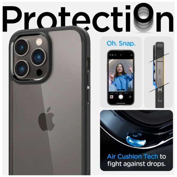 Case IPHONE 14 PRO Spigen Ultra Hybrid Matte black 8809811864588