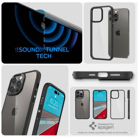 Case IPHONE 14 PRO Spigen Ultra Hybrid Matte black 8809811864588