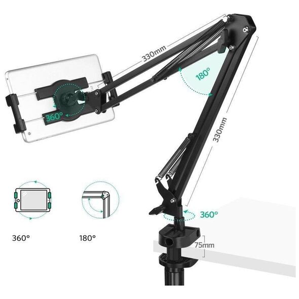 UGREEN Tripod with handle  LP142 for the phone/tablet (black) 6957303853946