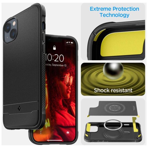 Case IPHONE 14 PLUS Spigen Rugged Armor MagSafe Matte black 8809811864038