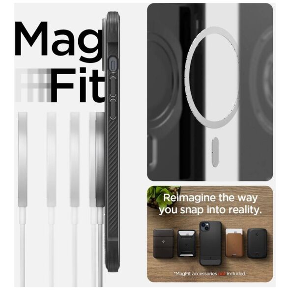 Case IPHONE 14 PLUS Spigen Rugged Armor MagSafe Matte black 8809811864038