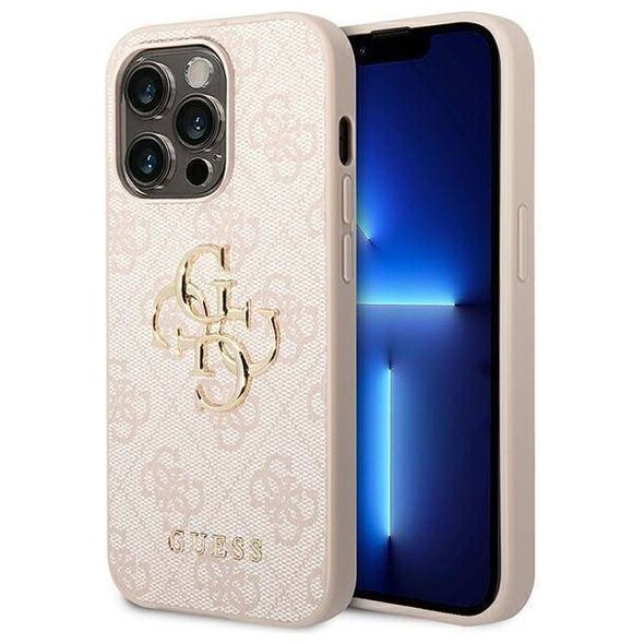 Original Case IPHONE 14 PRO Guess Hardcase 4G Big Metal Logo pink 3666339088804
