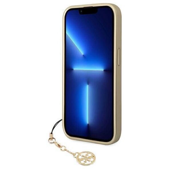 Original Case IPHONE 14 PRO Guess Hardcase 4G Charms Collection brown 3666339094171