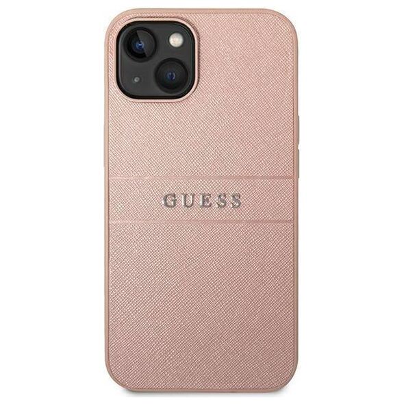 Original Case IPHONE 14 PLUS Guess Saffiano Strap pink 3666339088675