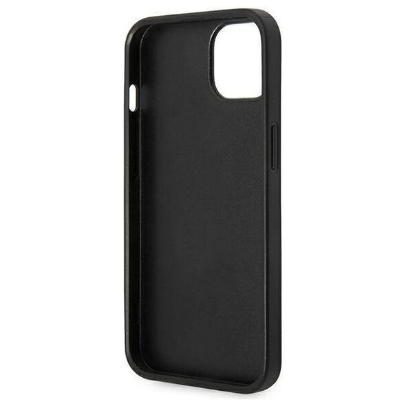 Original Case IPHONE 14 PLUS Karl Lagerfeld Hardcase Saffiano Choupette Head Patch black 3666339076962