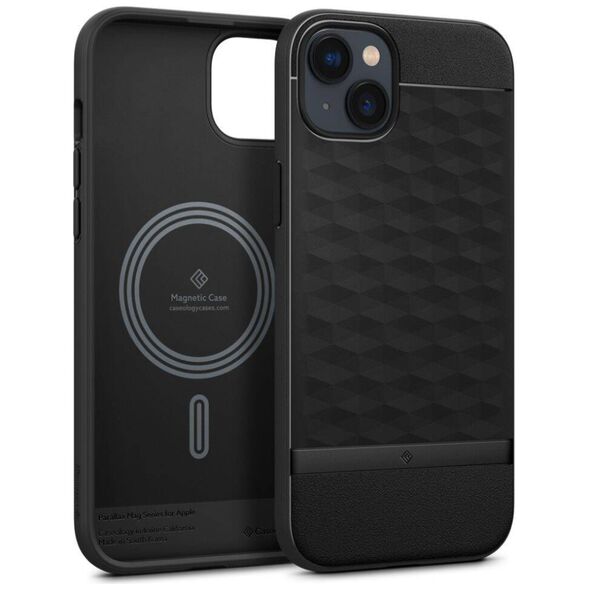 Case IPHONE 14 PLUS Caselogy Parallax Mag MagSafe Matte black 810083831596