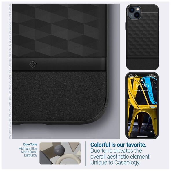Case IPHONE 14 PLUS Caselogy Parallax Mag MagSafe Matte black 810083831596