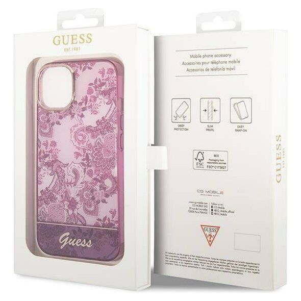 Original Case IPHONE 14 PLUS Guess Hardcase Porcelain Collection pink 3666339064372