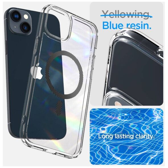 Case IPHONE 14 PLUS Spigen Ultra Hybrid Mag MagSafe Carbon Fibre transparent 8809811864175