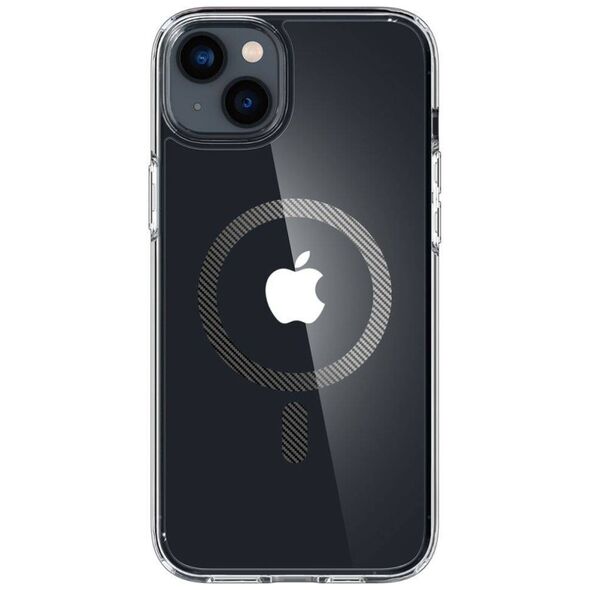 Case IPHONE 14 PLUS Spigen Ultra Hybrid Mag MagSafe Carbon Fibre transparent 8809811864175