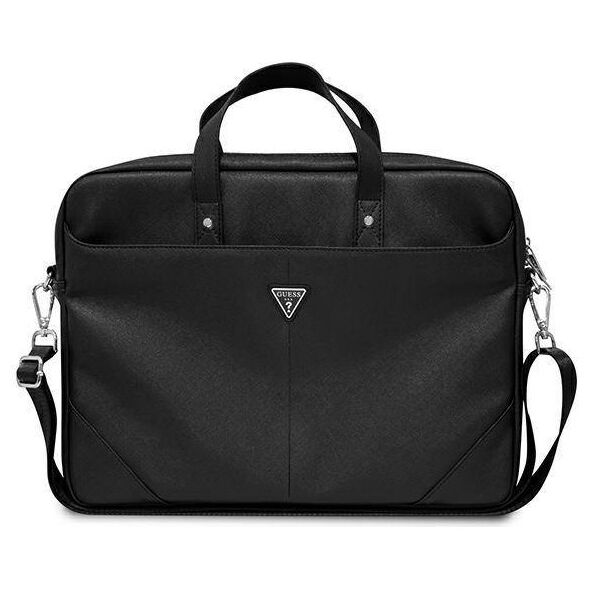 Original Case LAPTOP 16" Guess Saffiano Hot Stamp Triangle Logo black 3666339051051
