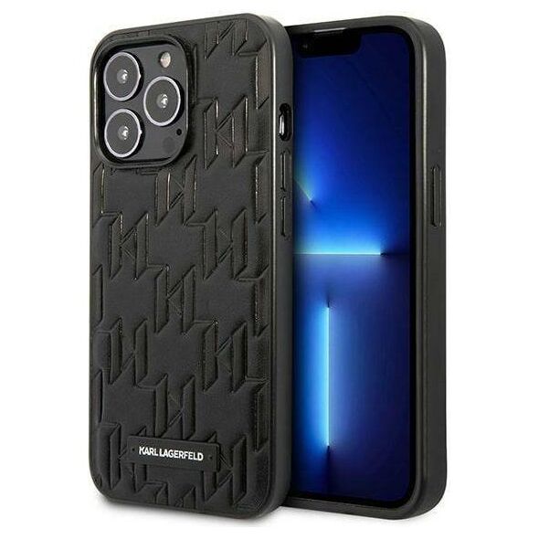 Original Case IPHONE 13 PRO Karl Lagerfeld Hardcase Monogram Plaque black 3666339049140