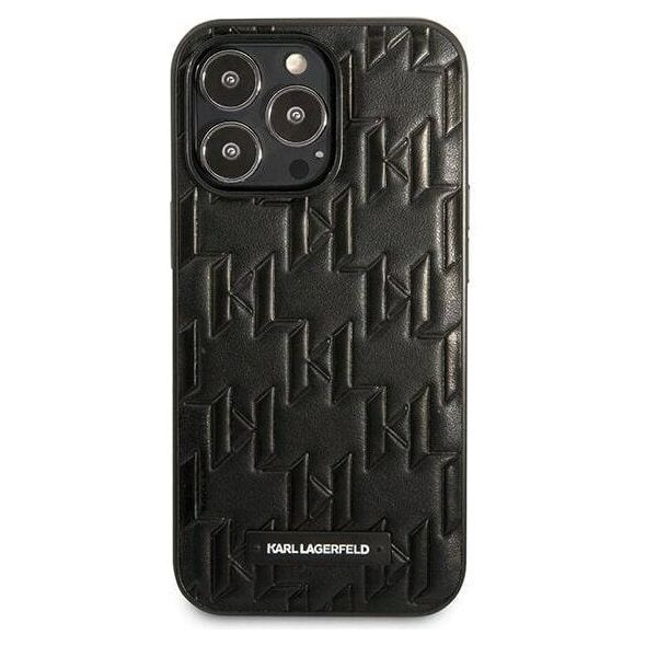 Original Case IPHONE 13 PRO Karl Lagerfeld Hardcase Monogram Plaque black 3666339049140
