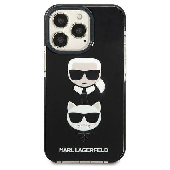 Original Case IPHONE 13 PRO MAX Karl Lagerfeld Hardcase Karl&Choupette Head black 3666339048679