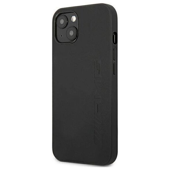 Case IPHONE 14 PLUS Mercedes AMG Hardcase Leather Hot Stamped (AMHCP14MDOLBK) black 3666339071318