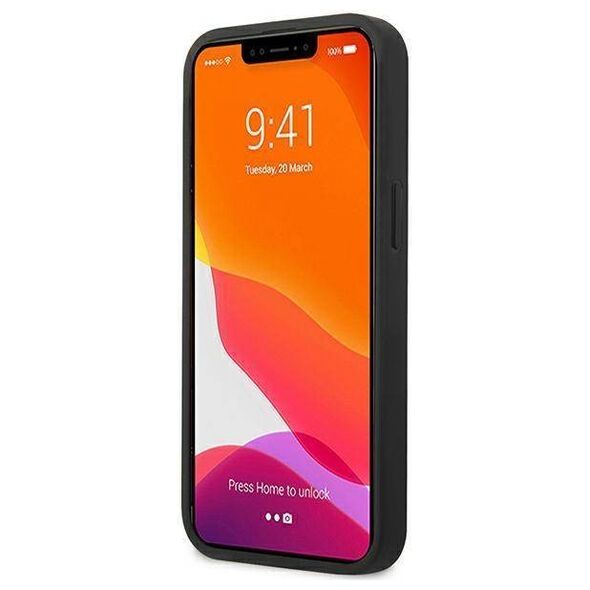 Case IPHONE 14 PLUS Mercedes AMG Hardcase Leather Debossed Lines (AMHCP14MGSEBK) black 3666339071394