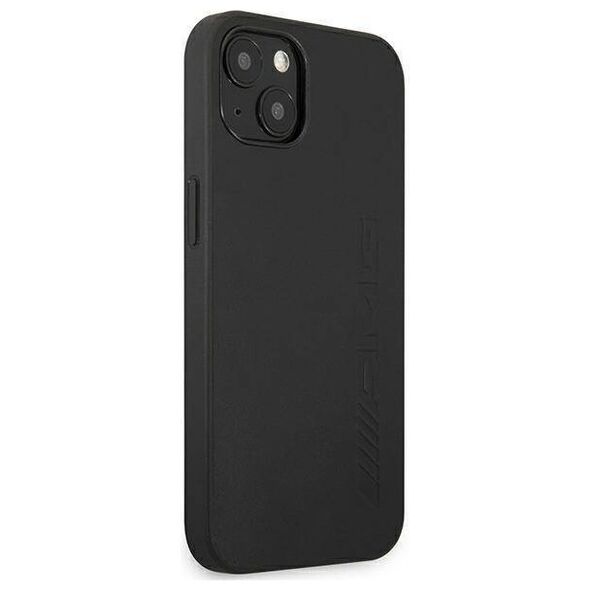 Case IPHONE 14 Mercedes AMG Hardcase Leather Hot Stamped (AMHCP14SDOLBK) black 3666339071301