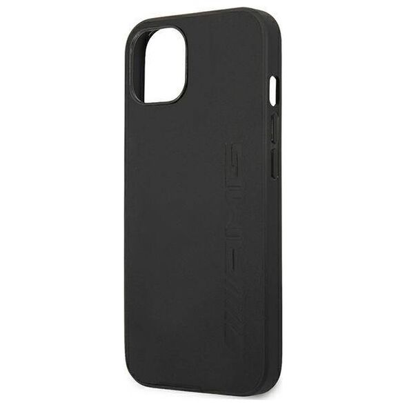 Case IPHONE 14 Mercedes AMG Hardcase Leather Hot Stamped (AMHCP14SDOLBK) black 3666339071301