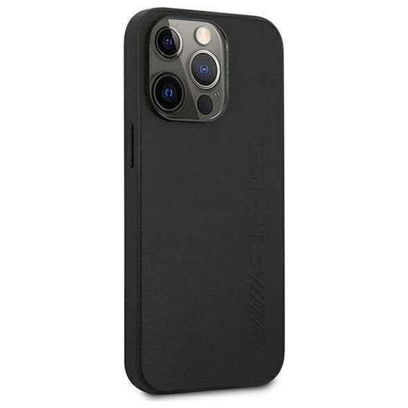 Case IPHONE 14 PRO MAX Mercedes AMG Hardcase Leather Hot Stamped (AMHCP14XDOLBK) black 3666339071332