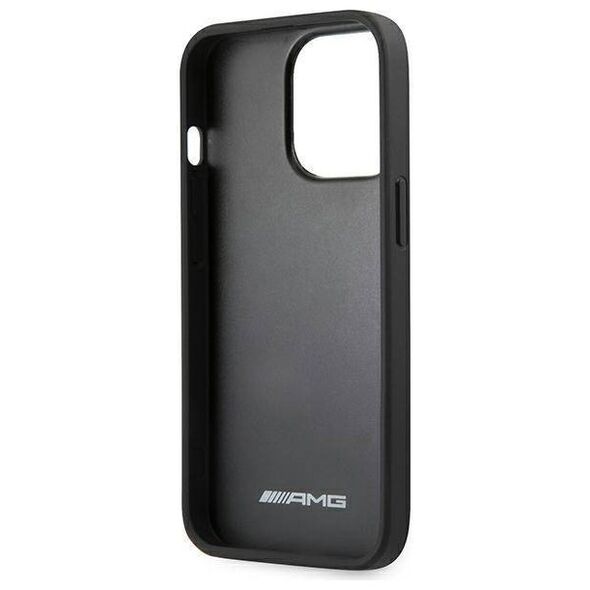Case IPHONE 14 PRO MAX Mercedes AMG Hardcase Leather Hot Stamped (AMHCP14XDOLBK) black 3666339071332