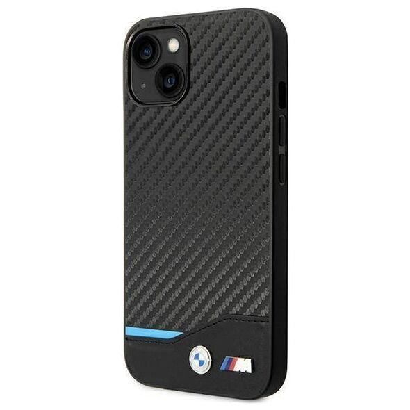 Original Case IPHONE 14 PLUS BMW Leather Carbon (BMHCP14M22NBCK) black 3666339067175