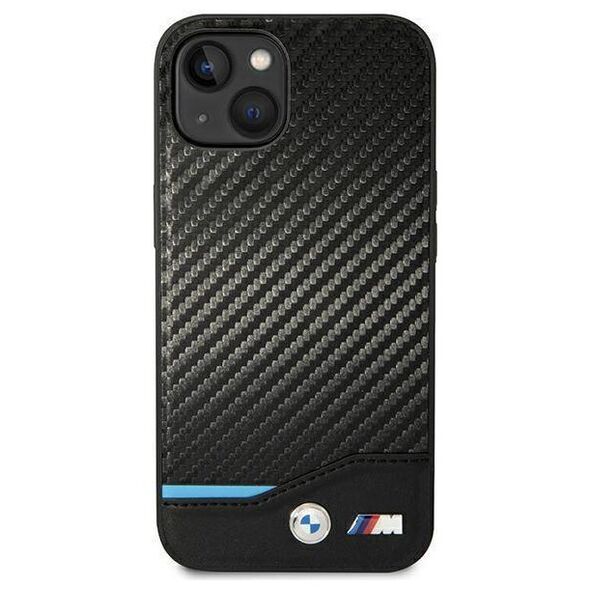 Original Case IPHONE 14 PLUS BMW Leather Carbon (BMHCP14M22NBCK) black 3666339067175