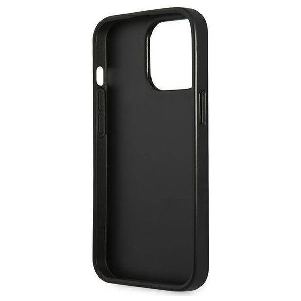 Original Case IPHONE 14 PRO Guess Hardcase Saffianotriangle Logo (GUHCP14LPSATLG) silver 3666339065461