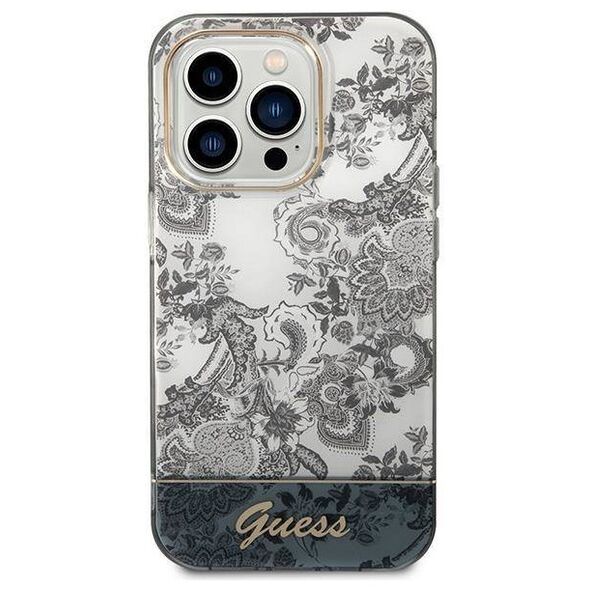 Original Case IPHONE 14 PRO MAX Guess Hardcase Porcelain Collection (GUHCP14XHGPLHG) gray 3666339090739