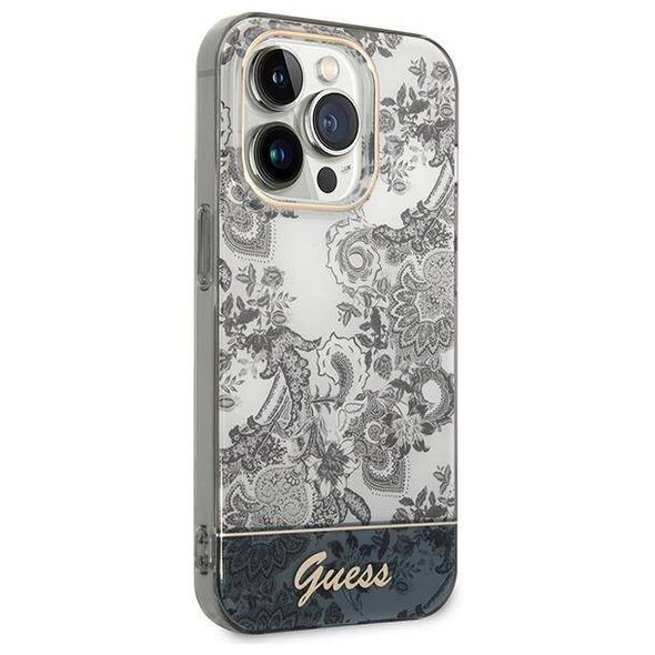 Original Case IPHONE 14 PRO MAX Guess Hardcase Porcelain Collection (GUHCP14XHGPLHG) gray 3666339090739