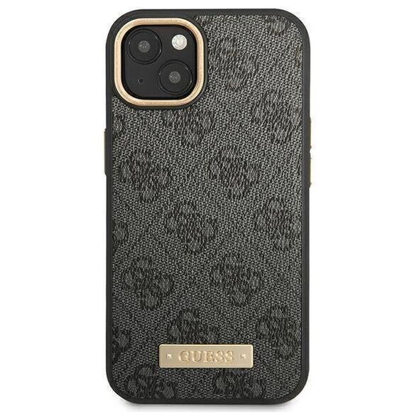 Original Case IPHONE 14 PLUS Guess Hard Case 4G Logo Plate MagSafe (GUHMP14MU4GPRK) black 3666339069872