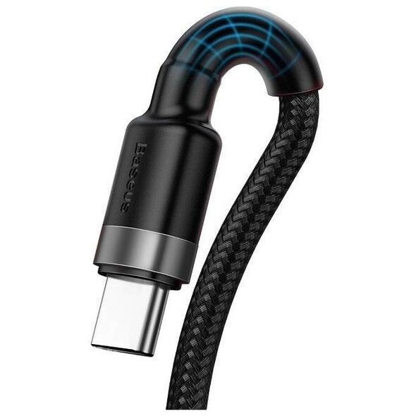 Baseus Cafule USB-C Cable Huawei SuperCharge, QC 3.0, 5A 1m (Black+Gray) 6953156293564