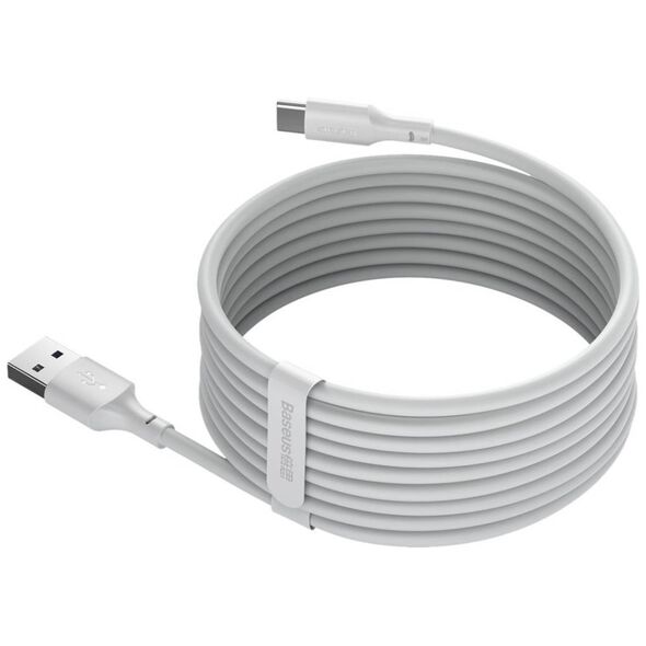 Baseus Simple Wisdom Data Cable Kit USB to Type-C 5A (2PCS/Set）1.5m White 6953156230309