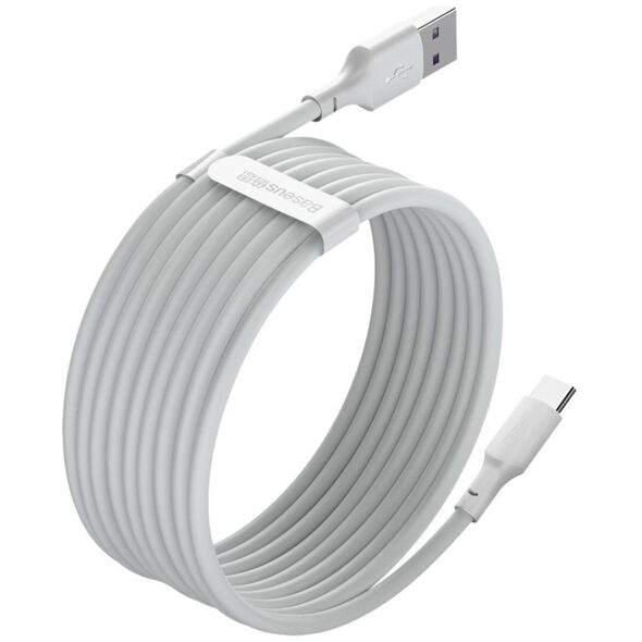 Baseus Simple Wisdom Data Cable Kit USB to Type-C 5A (2PCS/Set）1.5m White 6953156230309