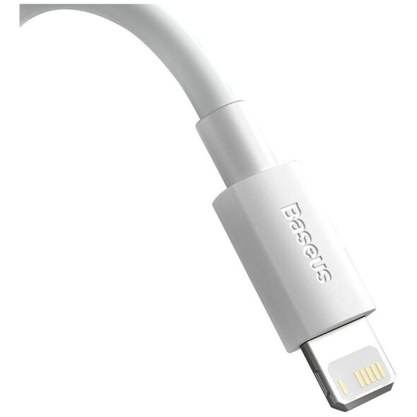 Baseus Simple Wisdom Data Cable Kit USB to Lightning 2.4A (2PCS/Set）1.5m White 6953156230316