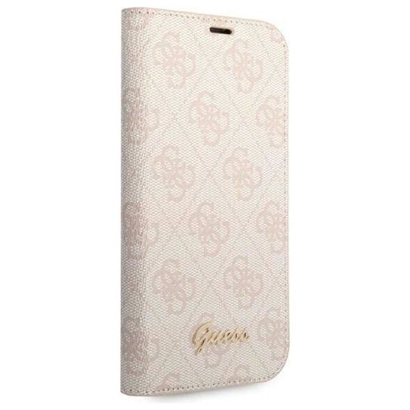 Original Case IPHONE 14 PRO Guess Book 4G Vintage Gold Logo (GUBKP14LHG4SHP) pink 3666339083304