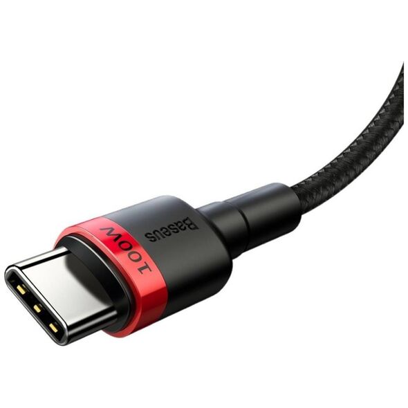 Baseus Cafule PD2.0 100W flash charging USB For Type-C cable (20V 5A)2m Red+Black 6953156216372