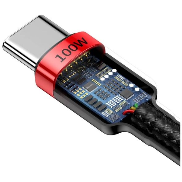 Baseus Cafule PD2.0 100W flash charging USB For Type-C cable (20V 5A)2m Red+Black 6953156216372