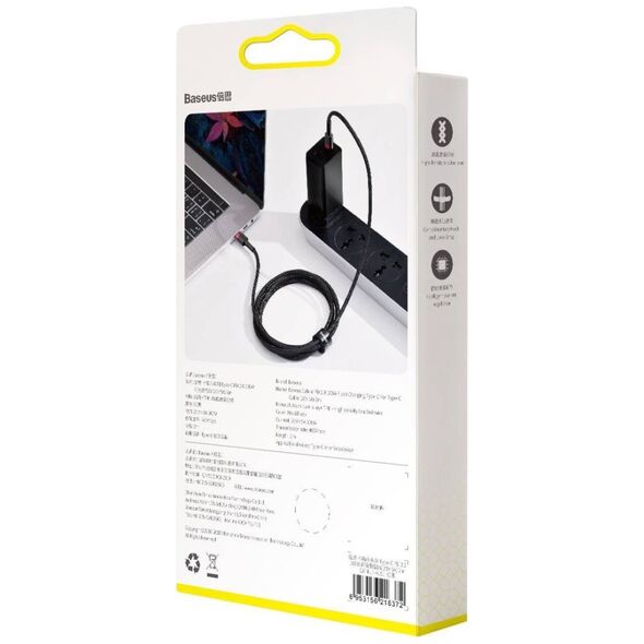Baseus Cafule PD2.0 100W flash charging USB For Type-C cable (20V 5A)2m Red+Black 6953156216372