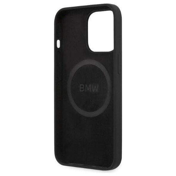 Original Case IPHONE 13 PRO BMW Hardcase Silicone Signature Logo MagSafe (BMHMP13LSLBLBK) black 3666339059712