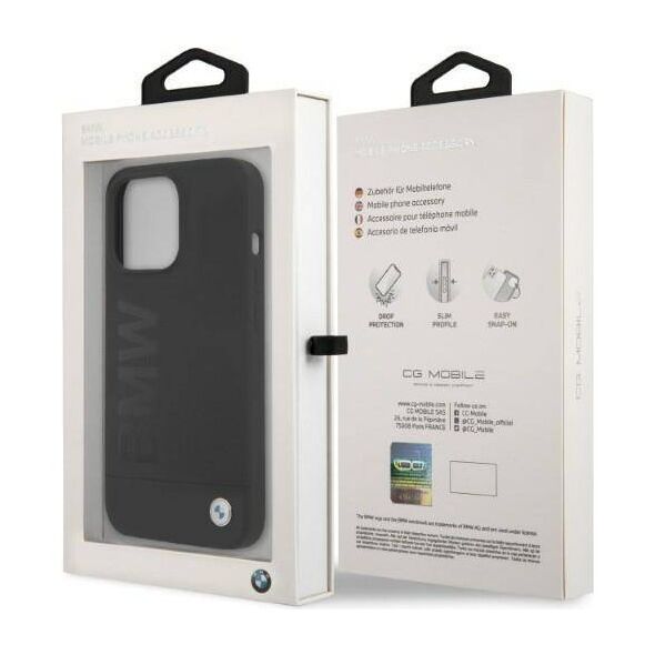 Original Case IPHONE 13 PRO BMW Hardcase Silicone Signature Logo MagSafe (BMHMP13LSLBLBK) black 3666339059712