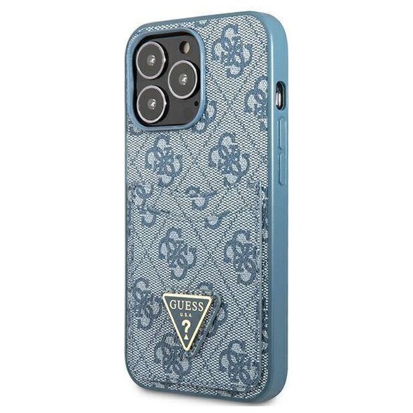 Case IPHONE 13 PRO Guess Hardcase 4G Triangle Logo Cardslot (GUHCP13LP4TPB) blue 3666339047788
