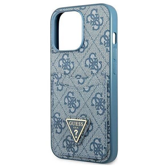Case IPHONE 13 PRO Guess Hardcase 4G Triangle Logo Cardslot (GUHCP13LP4TPB) blue 3666339047788