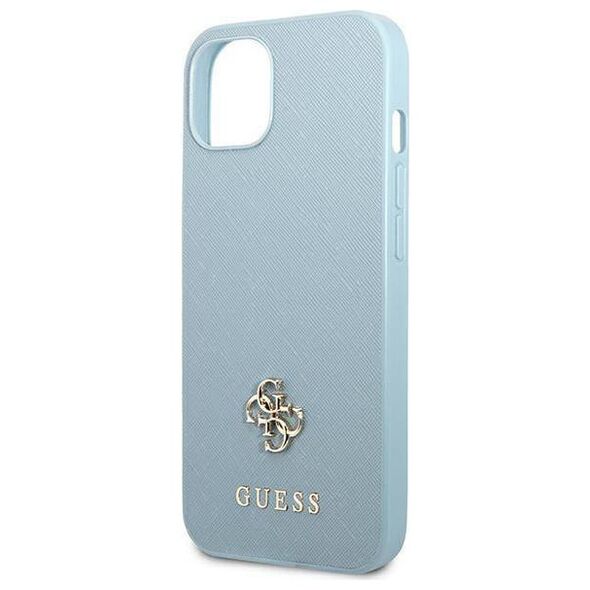 Original Case IPHONE 13 Guess Hardcase Saffiano 4G Small Metal Logo (GUHCP13MPS4MB) blue 3666339048013
