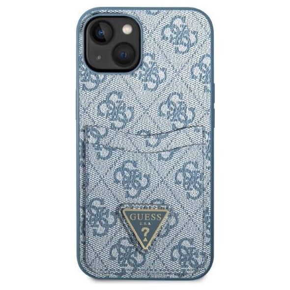 Case IPHONE 13 MINI Guess Hardcase 4G Triangle Logo Cardslot (GUHCP13SP4TPB) blue 3666339047764