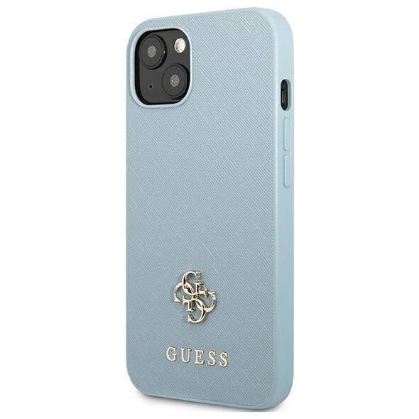 Original Case IPHONE 13 MINI Guess Hardcase Saffiano 4G Small Metal Logo (GUHCP13SPS4MB) blue 3666339048006