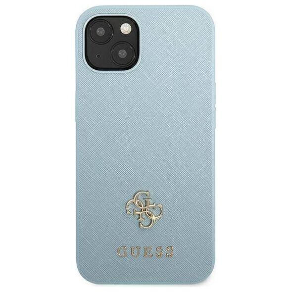 Original Case IPHONE 13 MINI Guess Hardcase Saffiano 4G Small Metal Logo (GUHCP13SPS4MB) blue 3666339048006