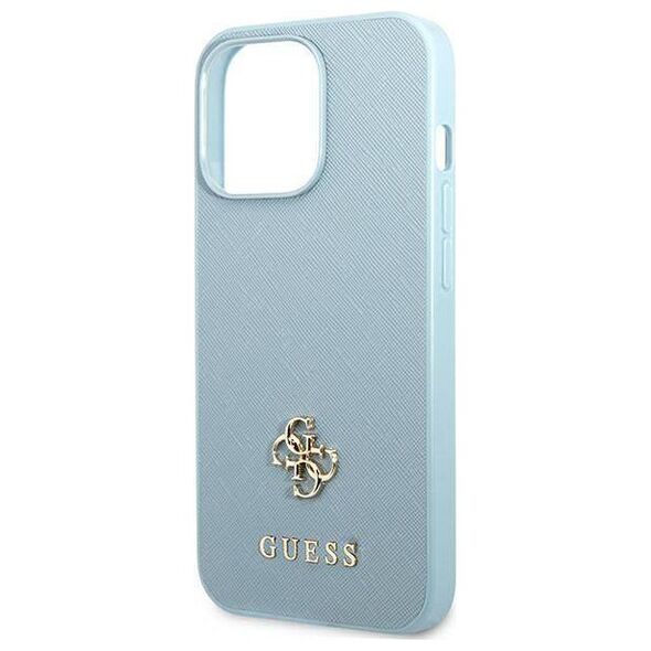 Original Case IPHONE 13 PRO MAX Guess Hardcase Saffiano 4G Small Metal Logo (GUHCP13XPS4MB) blue 3666339048037