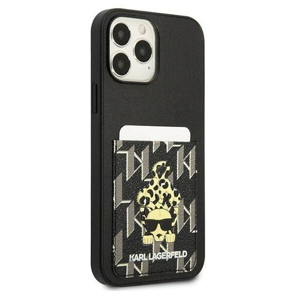 Case IPHONE 13 PRO MAX Karl Lagerfeld Hardcase Karlimals Cardslot (KLHCP13XCANCNK) black 3666339049799