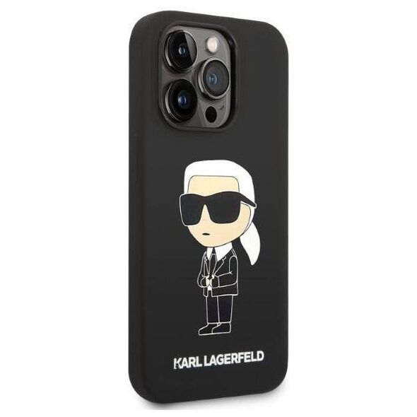 Original Case IPHONE 14 PRO Karl Lagerfeld Hardcase Silicone NFT Ikonik Magsafe (KLHMP14LSNIKBCK) black 3666339087708