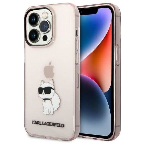 Original Case IPHONE 14 PRO Karl Lagerfeld Hardcase Ikonik Choupette (KLHCP14LHNCHTCP) pink 3666339087180